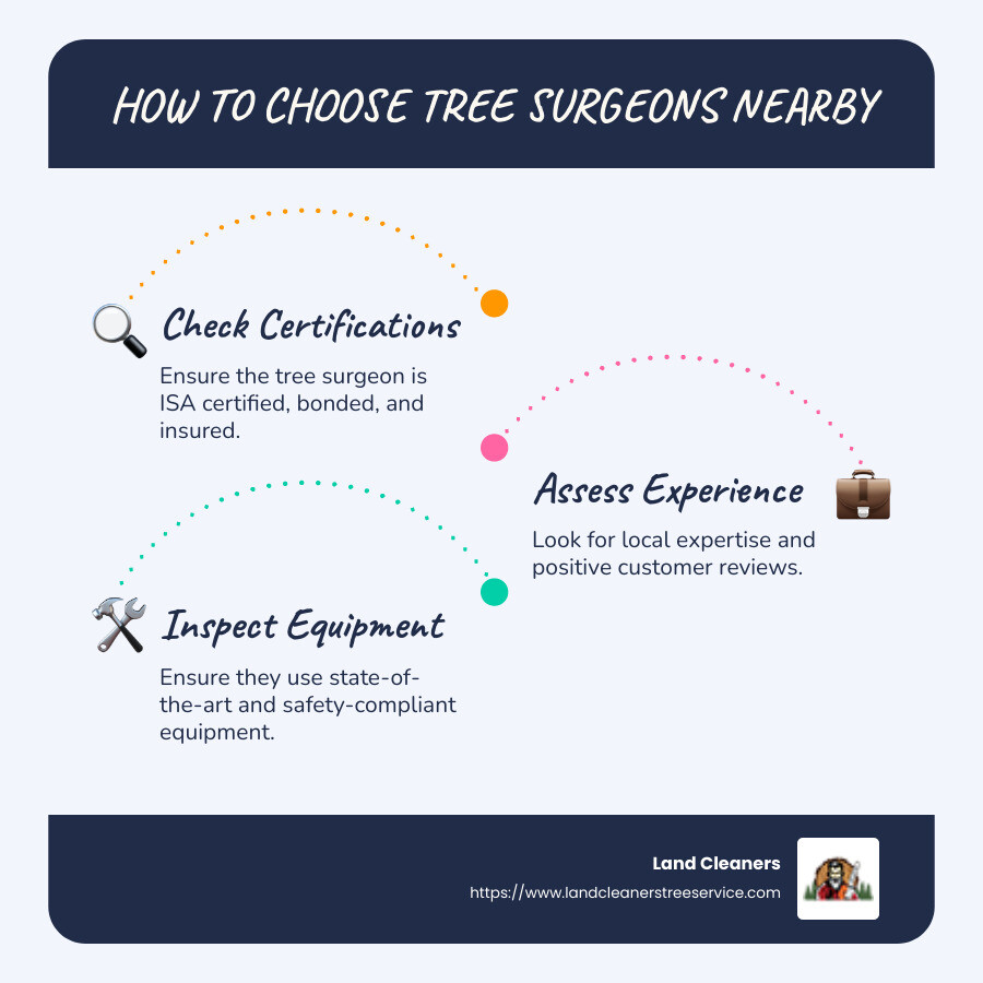 Tree Services Overview - tree surgeons nearby infographic infographic-line-3-steps-blues-accent_colors