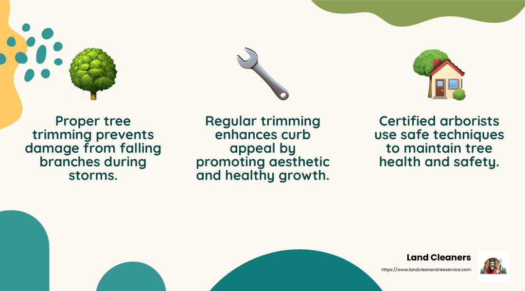 Tree Trimming Benefits - local tree trimmers in my area infographic 3_facts_emoji_nature